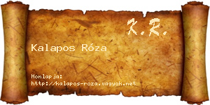 Kalapos Róza névjegykártya